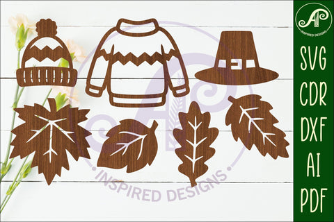 fall shape silhouette laser cut outs SVG file SVG APInspireddesigns 