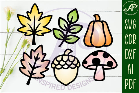 Fall shape two layer laser cut outs SVG file d1 SVG APInspireddesigns 