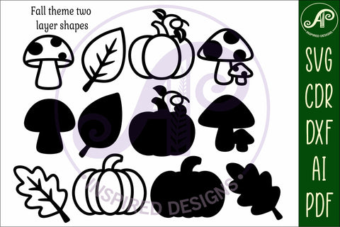 Fall shape two layer laser cut outs SVG file d2 SVG APInspireddesigns 