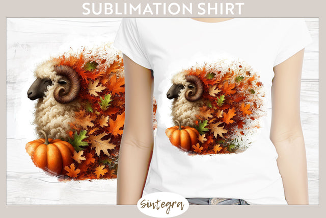 Fall Sheep Animal v2 T-shirt Sublimation Sublimation Sintegra 