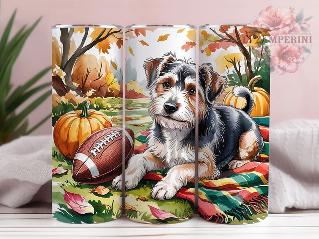 Fall Shih Tzu Dog Lover Tumbler Wrap, Fall Dog Cup, 20oz Sublimation, Autumn Pet Mug, Cute Shih Tzu Design, Dog Lover Tumbler, Fall Puppy Drinkware Sublimation Li Zamperini 