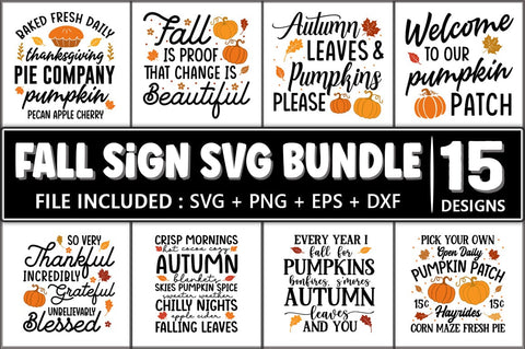 Fall Sign Bundle, Fall Autumn Sign SVG SVG Shetara Begum 