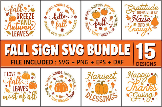 Fall Sign SVG Design Bundle SVG Shetara Begum 