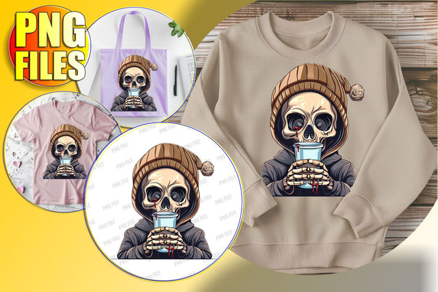 Fall Skull with Bow Sublimation Design for Halloween Sublimation afrosvg 