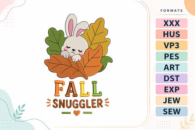 Fall Snuggler Bunny Embroidery Design Embroidery/Applique DESIGNS sg embroidery 