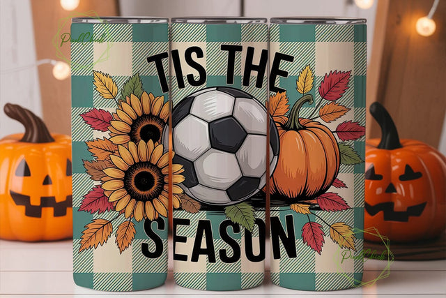 Fall Soccer Tumbler Design Sublimation PixelChick 