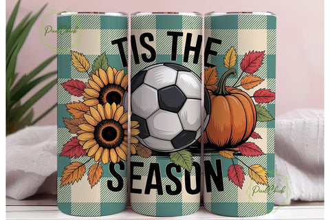 Fall Soccer Tumbler Design Sublimation PixelChick 