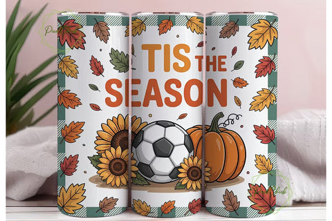 Fall Soccer Tumbler Design Sublimation PixelChick 