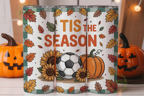 Fall Soccer Tumbler Design Sublimation PixelChick 