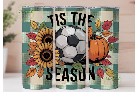 Fall Soccer Tumbler Design Sublimation PixelChick 