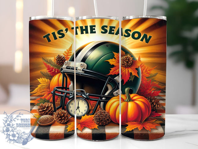 Fall Sports Tumbler, Football Season, Sublimation Design, Autumn Decor, 20oz Tumbler, Personalized Gift, Sports Fan, Thanksgiving Tumbler Sublimation ToriDesigns 