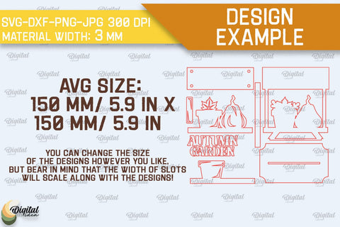 Fall Standing Decor Laser Cut Bundle. Autumn Decorations SVG SVG Evgenyia Guschina 