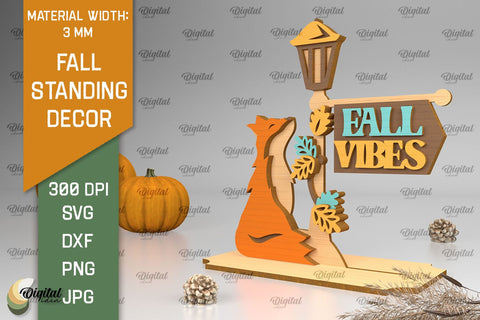 Fall Standing Decor Laser Cut Bundle. Autumn Decorations SVG SVG Evgenyia Guschina 
