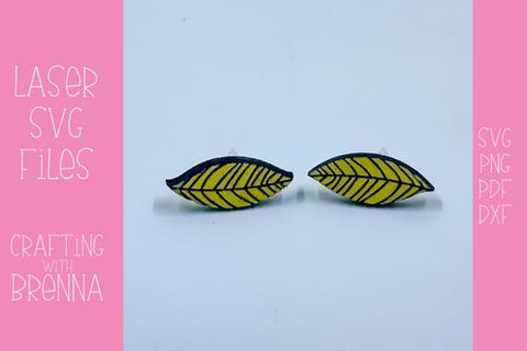 Fall Stud Earrings Bundle Laser SVG File SVG Crafting With Brenna 