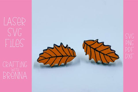 Fall Stud Earrings Bundle Laser SVG File SVG Crafting With Brenna 