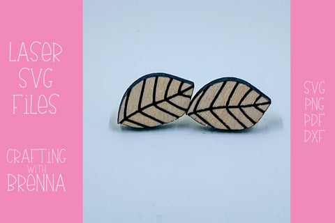 Fall Stud Earrings Bundle Laser SVG File SVG Crafting With Brenna 