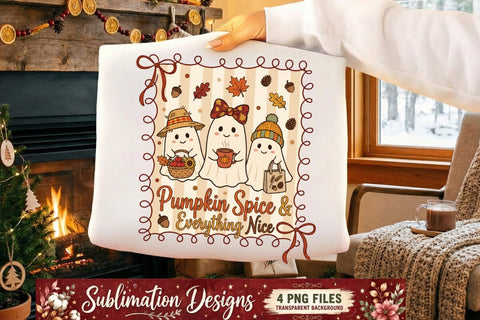 Fall Sublimation Design | Cute Autumn Animals Sublimation Designs | Pumpkin Spice Thanksgiving Quotes | Woodland Kawaii Fall PNG for Cricut DTF Printable Digital Download Sublimation BlackCatsMedia 