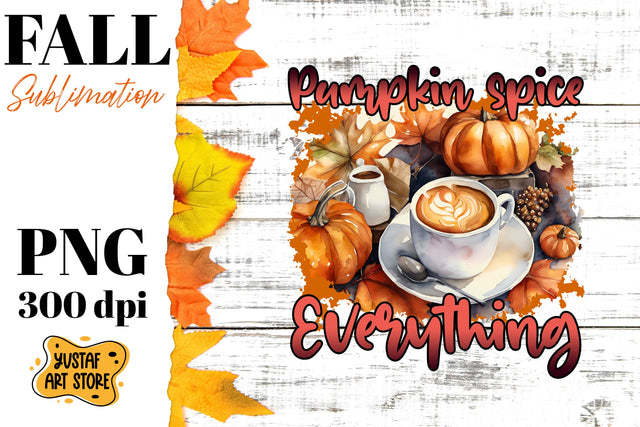 Fall sublimation design. Fall coffee sublimation. Sublimation Yustaf Art Store 