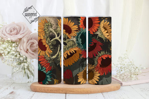 Fall Sunflower 20oz Tumbler Wrap Sublimation sassyprint 