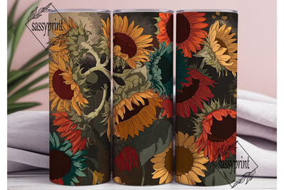 Fall Sunflower 20oz Tumbler Wrap Sublimation sassyprint 
