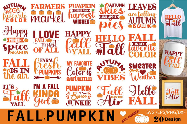 Fall SVG Bundle, Pumpkin SVG Bundle SVG Angelina750 