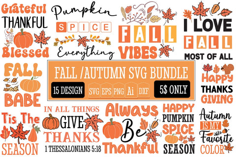 Fall SVG Bundle,Autumn SVG bundle,thanksgiving Svg Bundle,Fall Round Sign Bundle,Fall Porch Sign Bundle,Thanksgiving Sublimation Bundle SVG BlackCatsMedia 