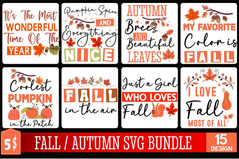 Fall Svg Bundle,Thanksgiving Svg Bundle,Autumn SVG Bundle,Fall Svg Cutting File,Fall Round Sign Svg Design,Fall Vintage Svg Bundle,Autumn Sublimation Bundle SVG BlackCatsMedia 