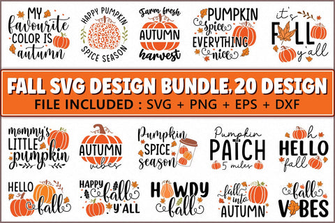 Fall SVG Design Bundle, Pumpkin SVG SVG Shetara Begum 