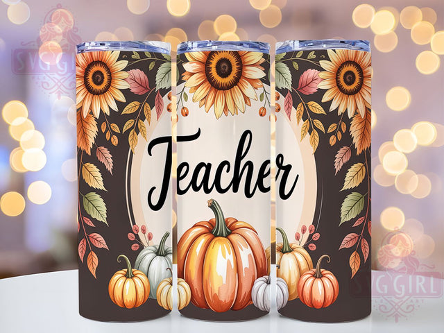 Fall Teacher Gift Classroom Tumbler, Teacher Gift Wrap, Autumn Teacher Mug, 20oz Sublimation, Back To School Tumbler, Fall Classroom Cup, Teacher Appreciation Wrap Sublimation SvggirlplusArt 