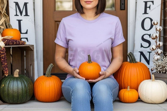 Fall themed t-shirt mockup design Mock Up Photo Designangry 