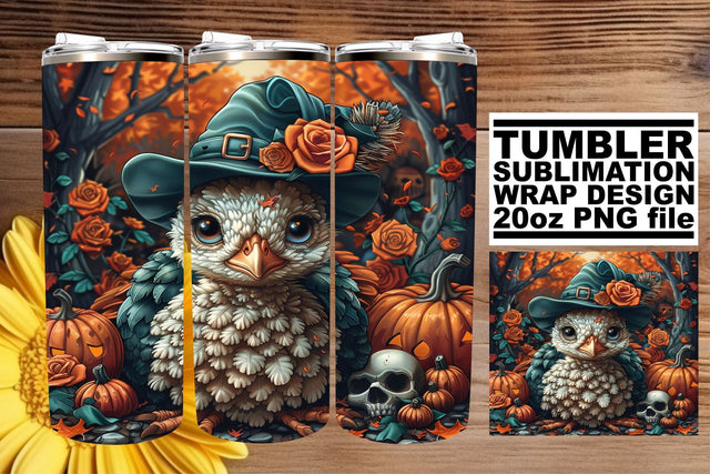 Fall-Themed Turkey Wrap - 20oz Tumbler Sublimation Sublimation afrosvg 