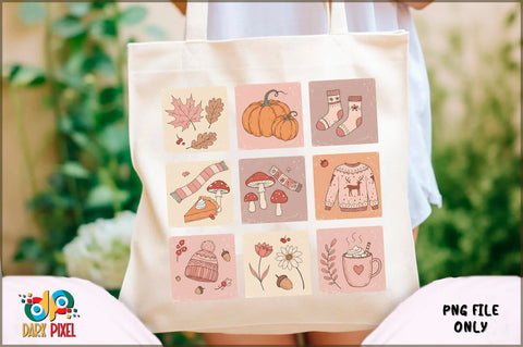 Fall Tote Bag PNG Bundle Sublimation Shetara Begum 