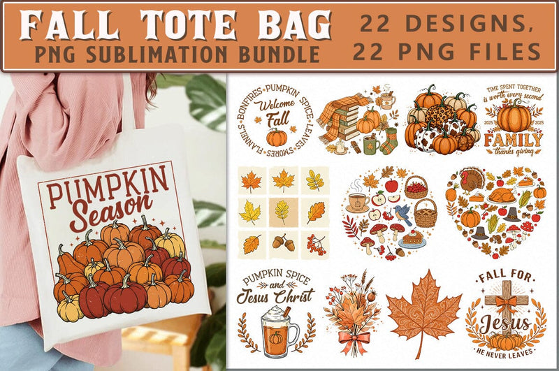 Fall Tote Bag Sublimation Bundle Sublimation Shetara Begum 