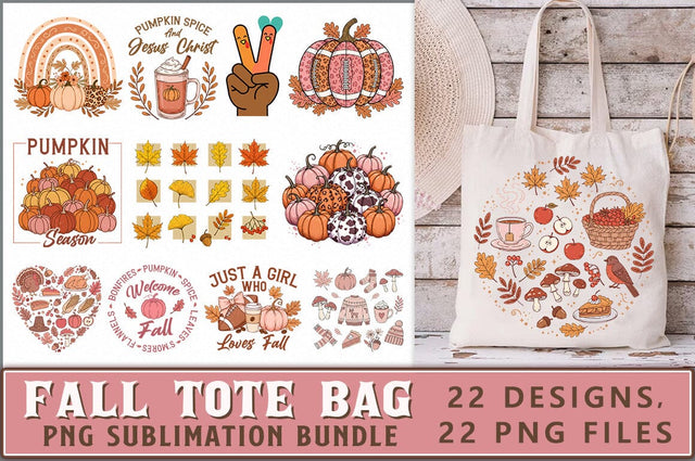 Fall Tote Bag Sublimation Bundle Sublimation Shetara Begum 