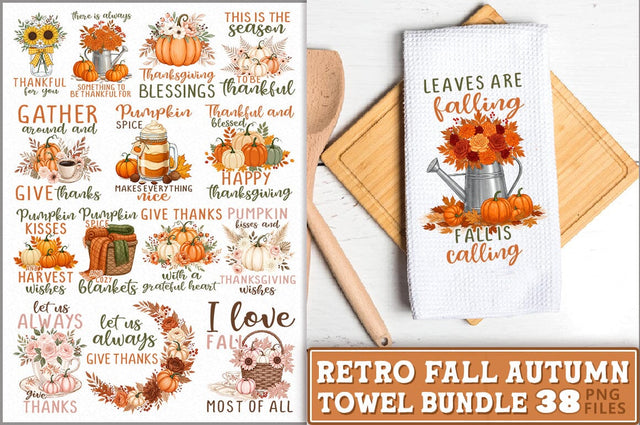 Fall Towel PNG Sublimation Bundle Sublimation Shetara Begum 