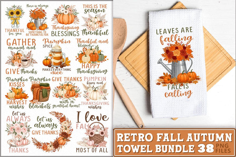 Fall Towel PNG Sublimation Bundle Sublimation Shetara Begum 