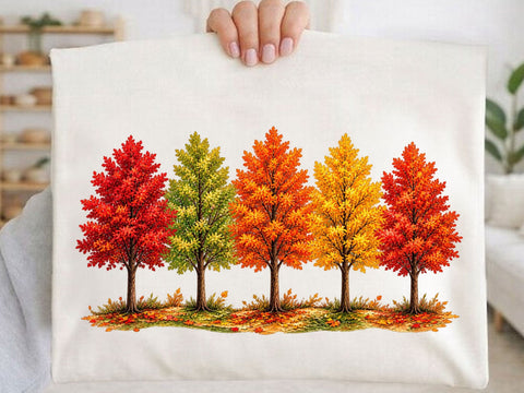 Fall Trees Clipart Autumn Forest PNG SVG artprintfile 