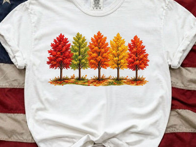 Fall Trees Clipart Autumn Forest PNG SVG artprintfile 