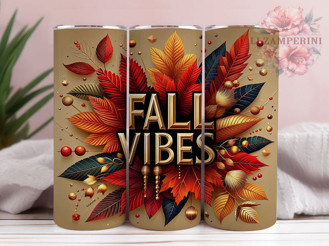 Fall Tumbler, Autumn Leaves, Sublimation Wrap, Fall Decor, 20oz Tumbler, Seasonal Drinkware, Thanksgiving Gift Sublimation Li Zamperini 
