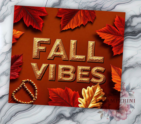 Fall Tumbler, Autumn Leaves, Sublimation Wrap, Fall Decor, 20oz Tumbler, Seasonal Drinkware, Thanksgiving Gift Sublimation Li Zamperini 