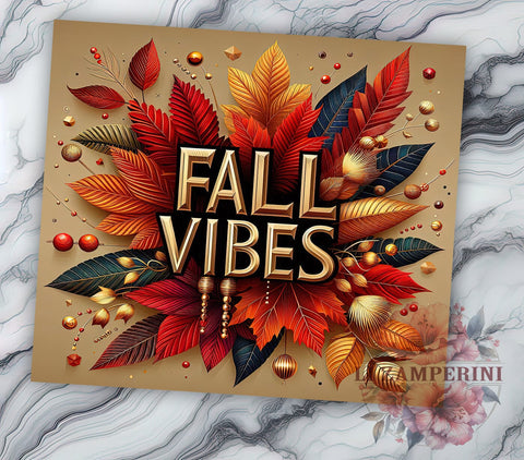 Fall Tumbler, Autumn Leaves, Sublimation Wrap, Fall Decor, 20oz Tumbler, Seasonal Drinkware, Thanksgiving Gift Sublimation Li Zamperini 