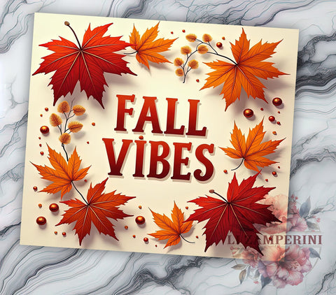 Fall Tumbler, Autumn Leaves, Sublimation Wrap, Fall Decor, 20oz Tumbler, Seasonal Drinkware, Thanksgiving Gift Sublimation Li Zamperini 
