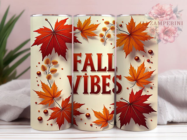 Fall Tumbler, Autumn Leaves, Sublimation Wrap, Fall Decor, 20oz Tumbler, Seasonal Drinkware, Thanksgiving Gift Sublimation Li Zamperini 