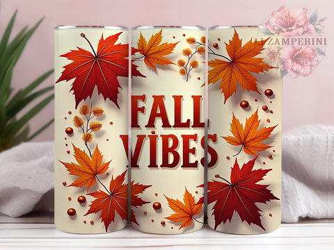 Fall Tumbler, Autumn Leaves, Sublimation Wrap, Fall Decor, 20oz Tumbler, Seasonal Drinkware, Thanksgiving Gift Sublimation Li Zamperini 