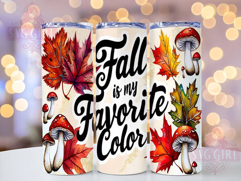 Fall tumbler, Autumn tumbler, Favorite color tumbler, Seasonal drinkware, Fall vibes tumbler, Cute tumbler design Sublimation SvggirlplusArt 