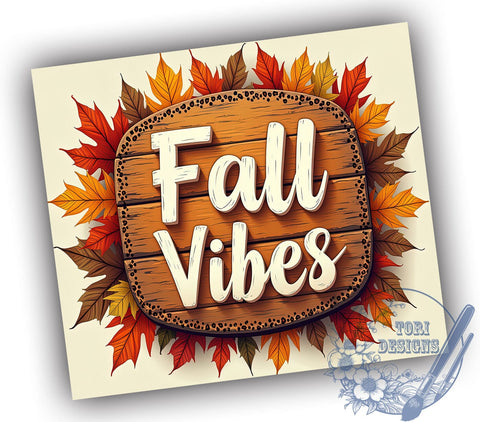 Fall Tumbler, Autumn Vibes, Sublimation Design, 20oz Tumbler, Seasonal Decor, Personalized Gift, Thanksgiving Tumbler, Cozy Fall Gift Sublimation ToriDesigns 