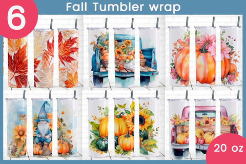Fall tumbler wrap bundle, Thanksgiving sublimation Sublimation AnastasiyaArtDesign 