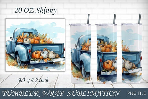 Fall tumbler wrap png, Autumn sublimation set, 20 oz skinny Sublimation AnastasiyaArtDesign 