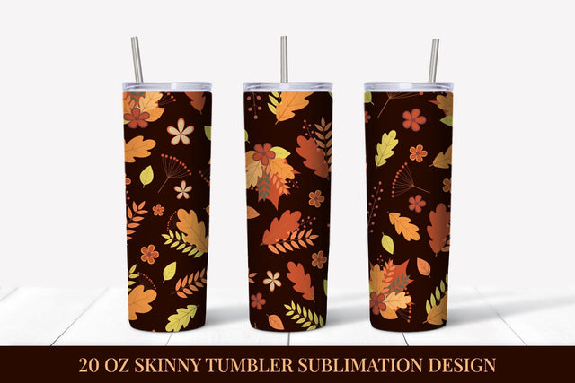 Fall Tumbler Wrap Sublimation. Autumn Leaves Tumbler AP02811 Sublimation LaBelezoka 