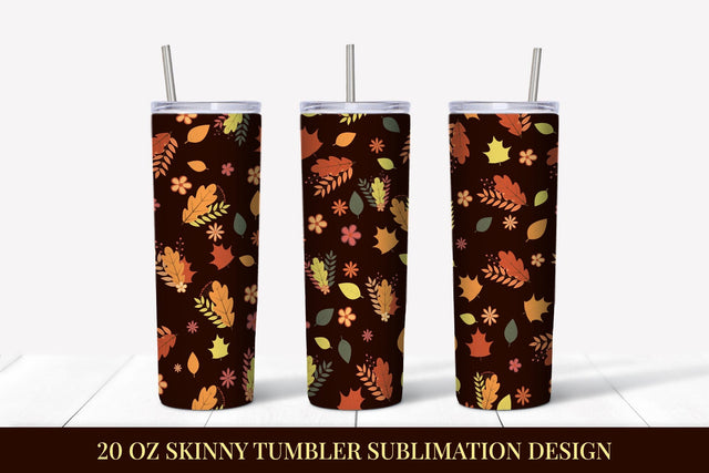 Fall Tumbler Wrap Sublimation. Autumn Leaves Tumbler AP02812 Sublimation LaBelezoka 